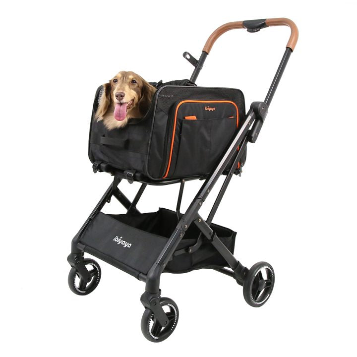 dog stroller for airport Ibiyaya JetPaw: 3-in-One Pet Stroller with Removable Airline-Approved Carrier Expandable Rolling Pet Carrier-Backpack for Dogs & Cats