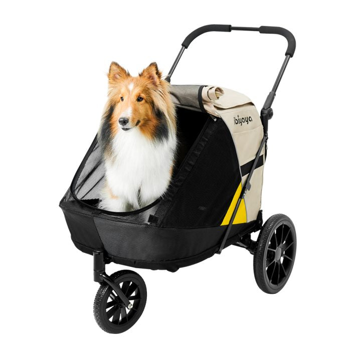 zebra print dog stroller Ibiyaya Minika 3-in-1 Pet Stroller System with Foldable Dog Bicycle Trailer & Indoor-Outdoor Kennel