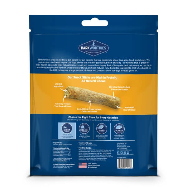 BarkWorthies 6" Chicken Quick Sticks - 50pk