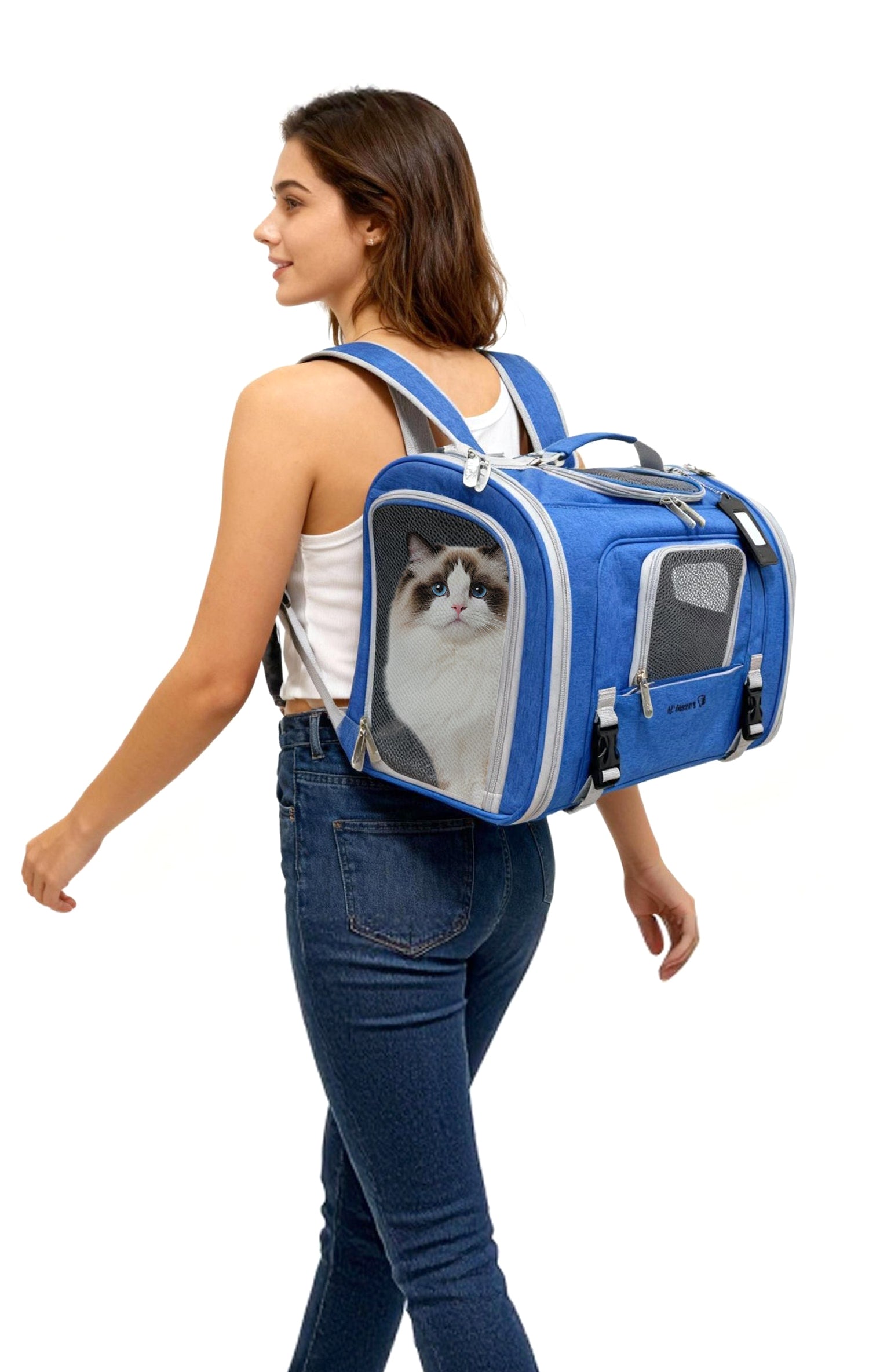Mr. Peanut's Monterey Series Airline Compliant Horizontal Backpack Pet Carrier Medium / Lavender