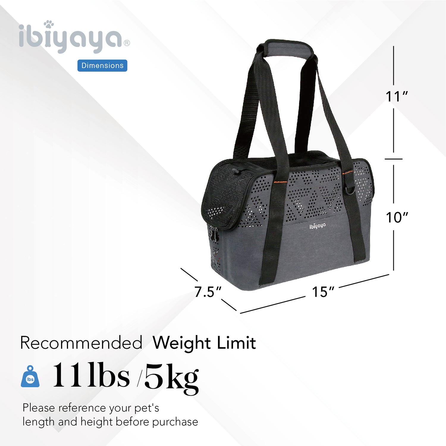 Ibiyaya Breezy Wanderer Fur-Free Pet Tote Bag