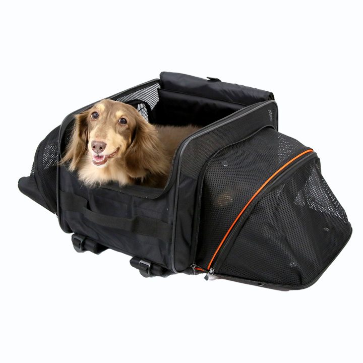 airline approved dog stroller Ibiyaya JetPaw: 3-in-One Pet Stroller with Removable Airline-Approved Carrier Expandable Rolling Pet Carrier-Backpack for Dogs & Cats