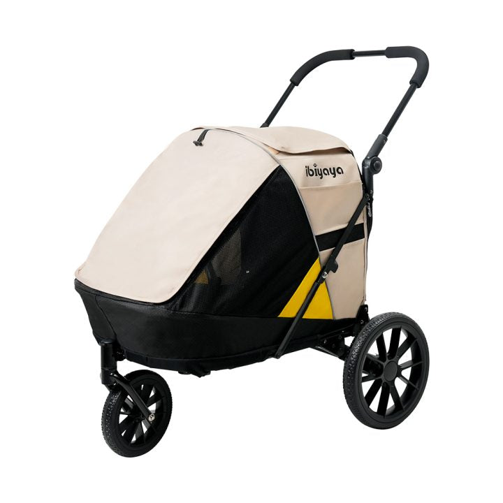 ibiyaya double decker pet stroller Ibiyaya Minika 3-in-1 Pet Stroller System with Foldable Dog Bicycle Tr – Mr. Peanut's Pet Carriers