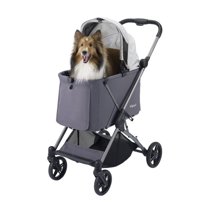 dog stroller ibiyaya Ibiyaya Maxi Deep Carriage Pet Stroller with Puncture-Free Rubber Whee – Mr. Peanut's Pet Carriers
