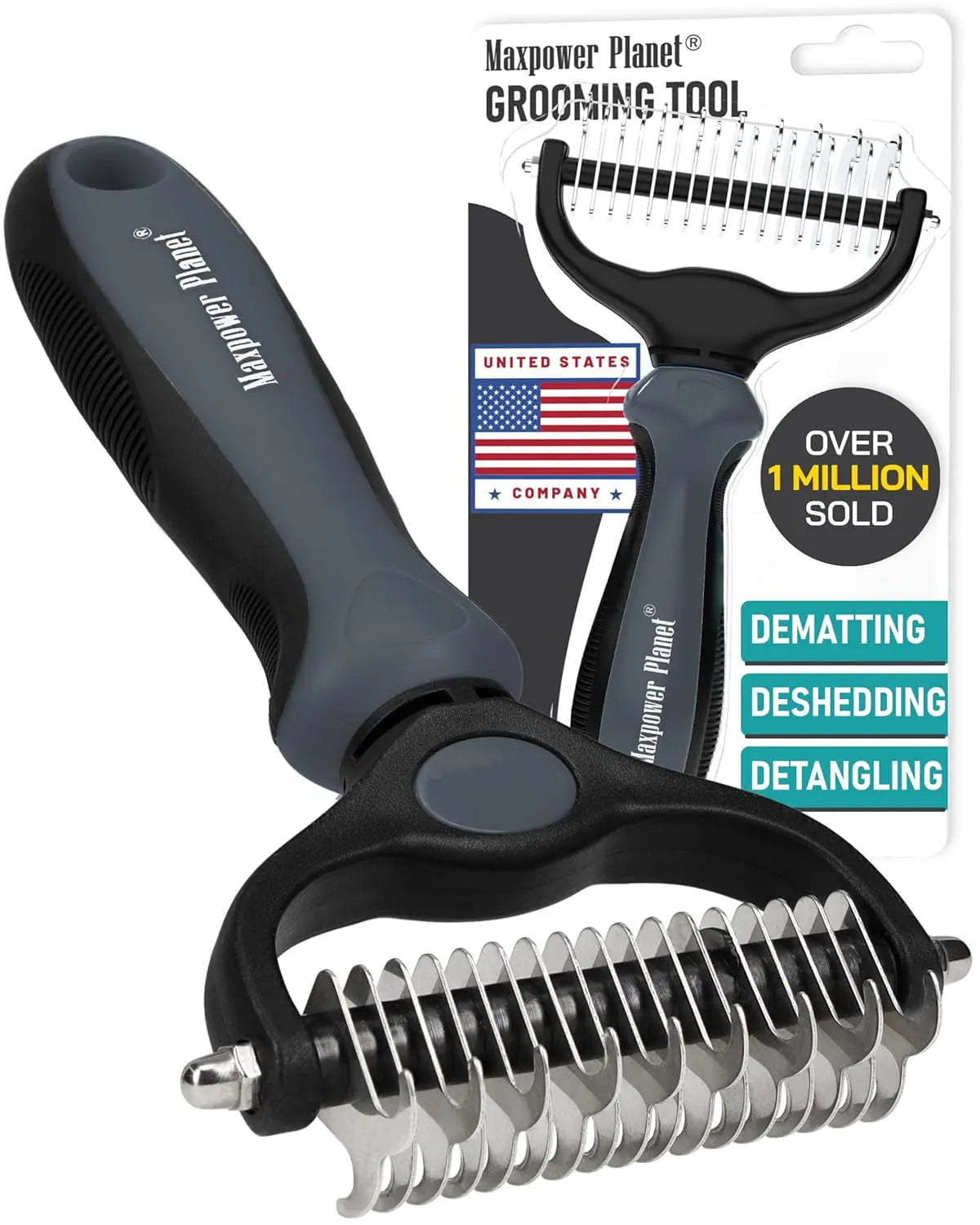 Peanut Rake Maxpower Dual-Sided Pet Grooming Rake for Dogs & Cats – Dematting Tool ...