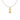 14k Yellow Gold Polished 2D Sitting Dog (23mm) Necklace
