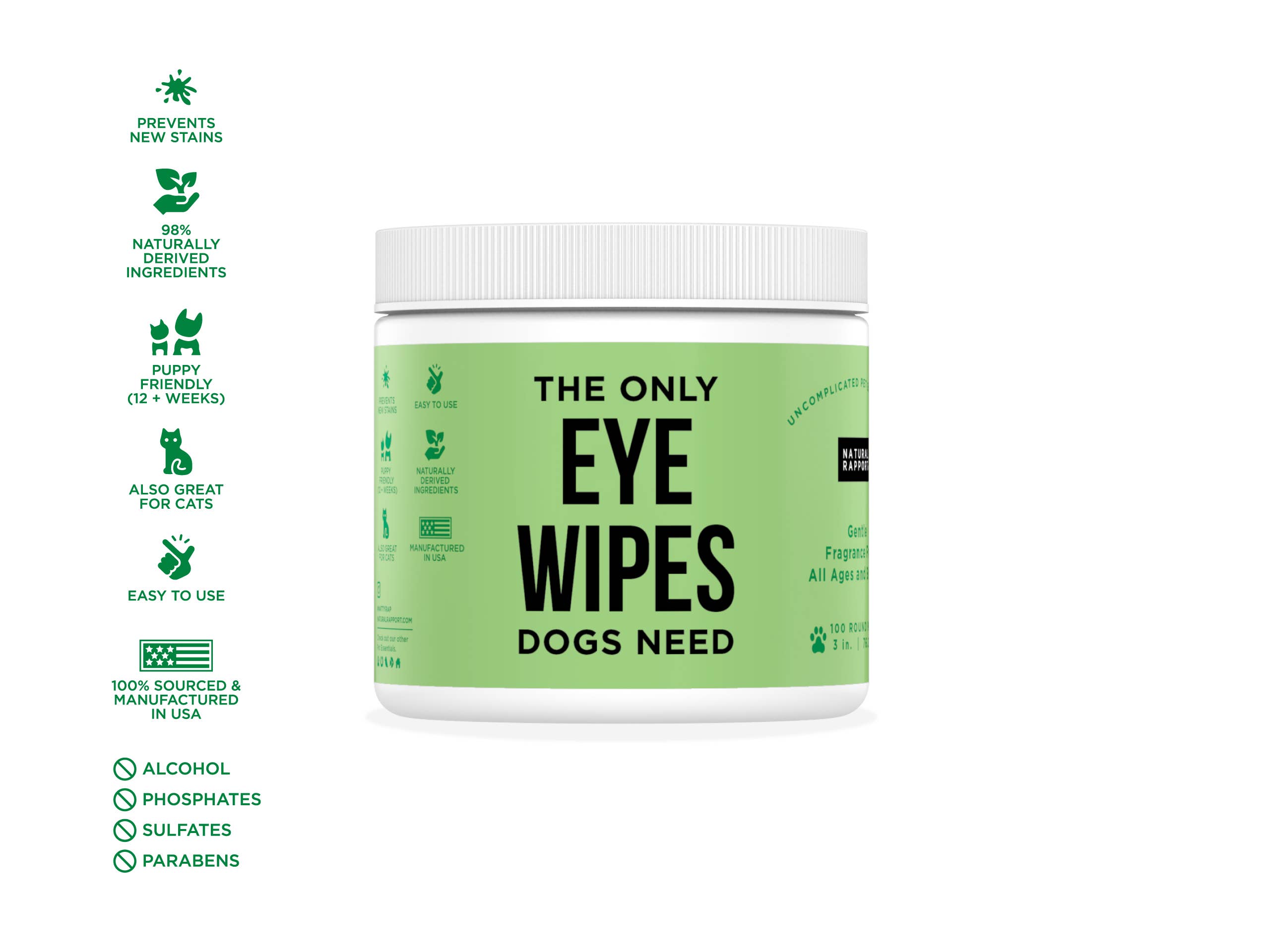 Natural Rapport - The Only Eye Wipes Dogs Need