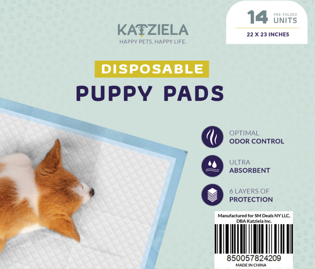 Katziela Disposable Pet Pads  22X23"