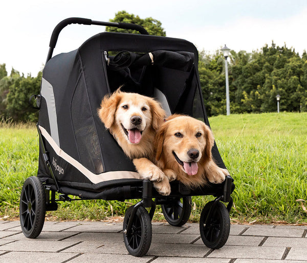 Ibiyaya Grand Cruiser Large Dog Stroller, 4-Wheel Foldable Big Dog