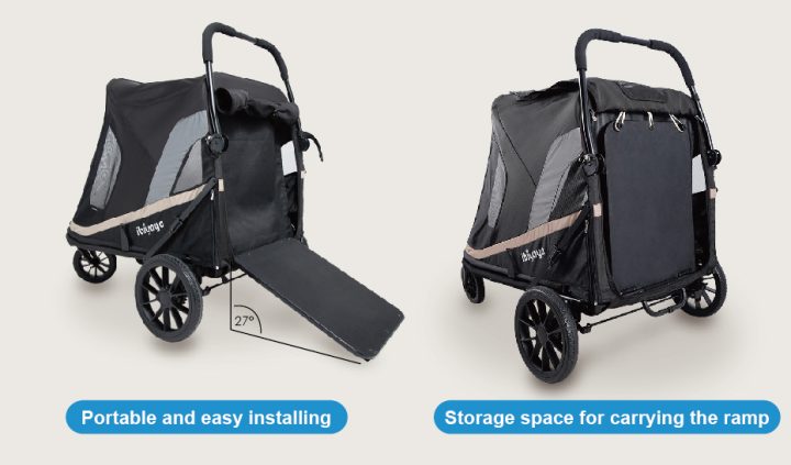 stroller with a ramp for dogs Grand Cruiser Portable Dog Ramp & Mud Shield