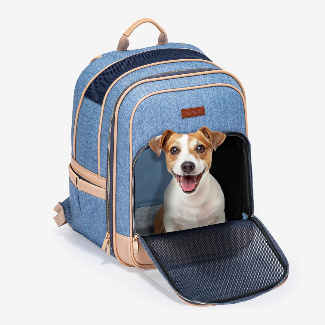 Petsfit Trendy Denim Pet Carrier Backpack