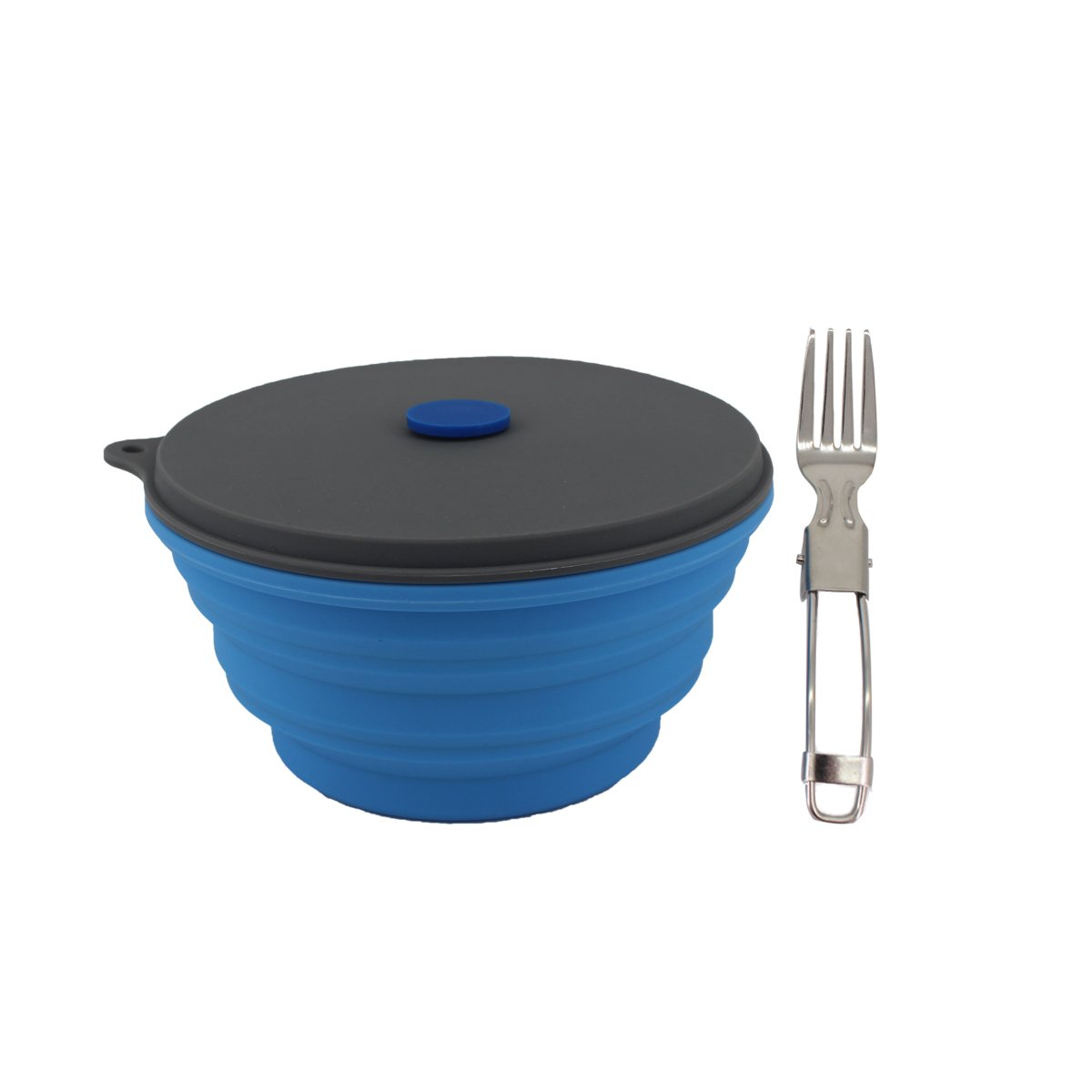 Camping Bowls With Lids, Foldable Silicone Collapsible Bowl, Lunch