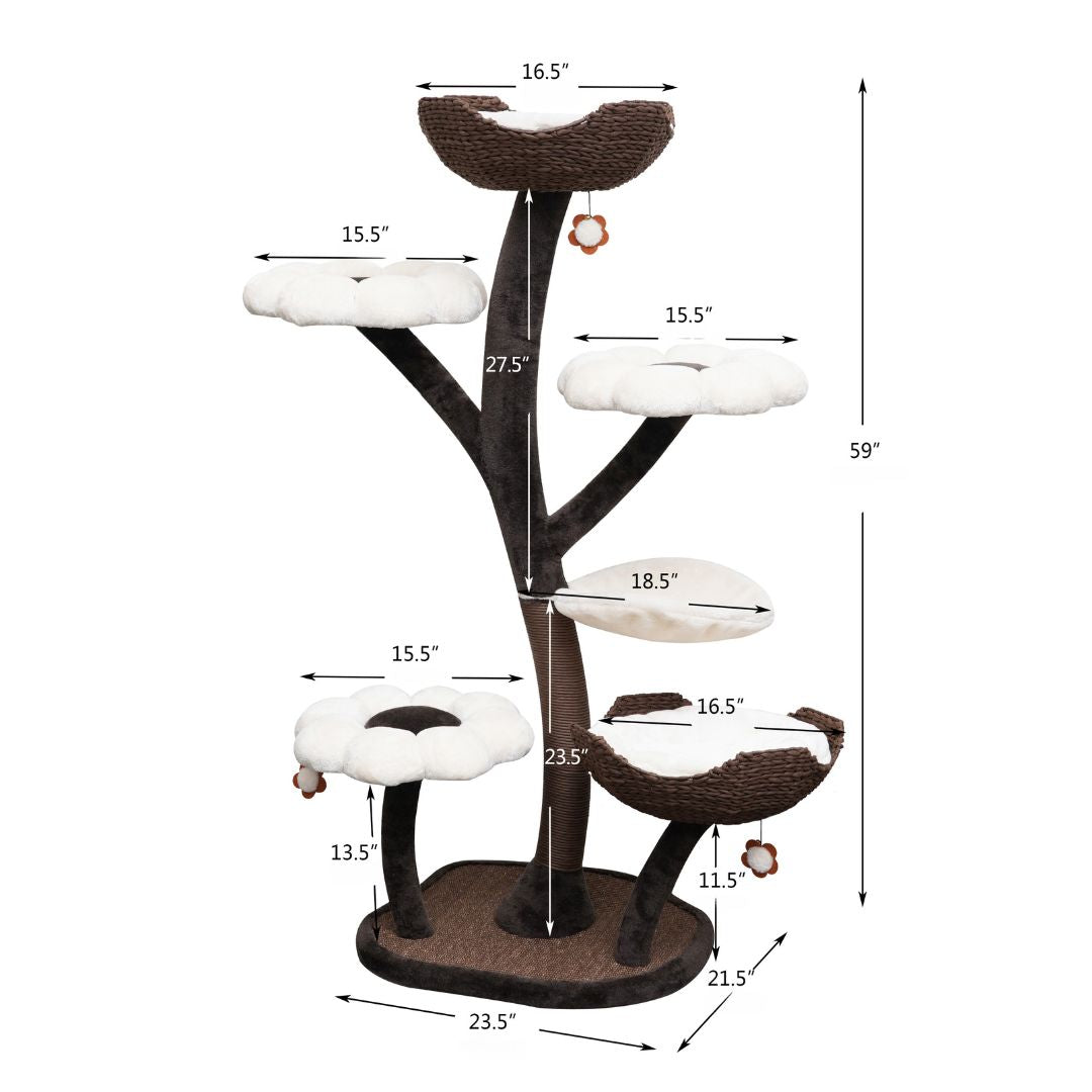 Catry Blossom, 7-Level Cat Tree – Mr. Peanut's Pet Carriers