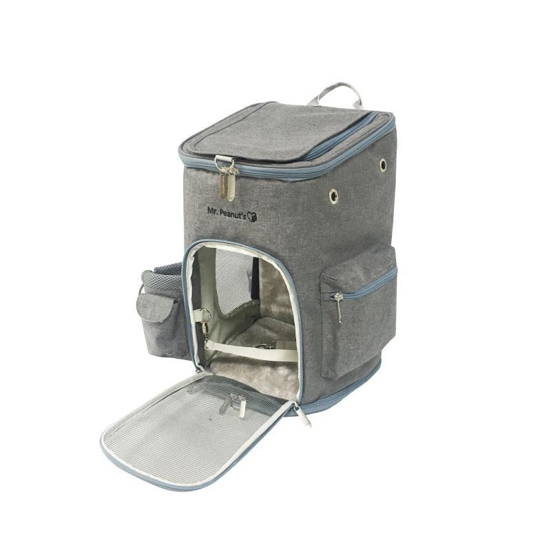 Soft Sided Pet Carrier Large Gray + Red 