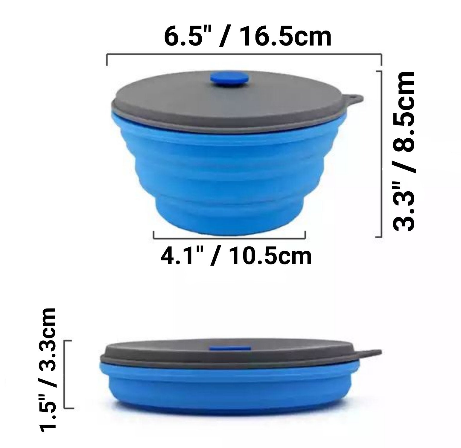 Portable Silicone Folding Bowl - Heat Resistant, Reusable